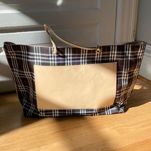 Oversized Burberry tote bag